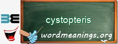 WordMeaning blackboard for cystopteris